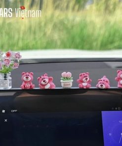 Alternative view of Set gấu Lotso mini trang trí màn hình ô tô bảng điều khiển, mô hình gấu dâu trang trí xe hơi