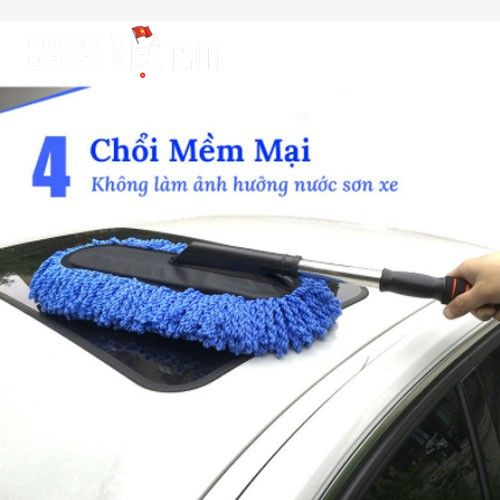 Chổi rửa xe ô tô sợi dầu LOẠI DẸT - Cán có thể kéo dài 3 Chổi rửa xe ô tô sợi dầu LOẠI DẸT - Cán có thể kéo dài - Ảnh 3