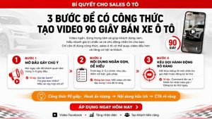 3 buoc de co cong thuc tao video 90 giay ban xe o to