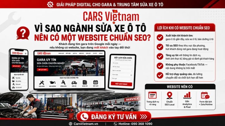 Vi sao nganh sua xe o to nen co mot website chuan SEO