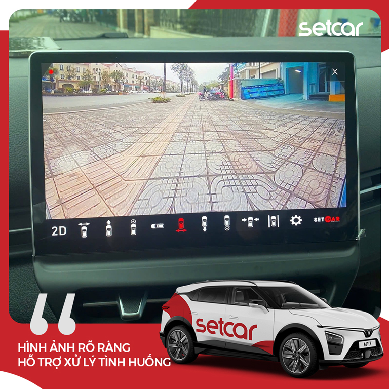 Giao diện quan sát Camera 360 SetCar trên xe VinFast