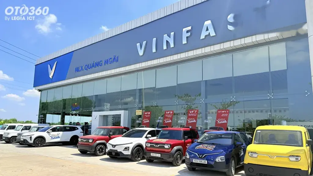 Không gian trưng bày và cơ sở vật chất tại đại lý VinFast Năng Lượng Xanh Quảng Ngãi