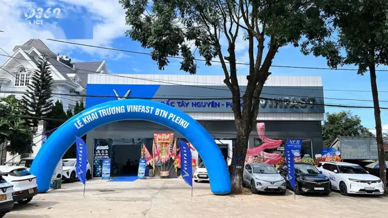 Không gian trưng bày và cơ sở vật chất tại đại lý VinFast Bắc Tây Nguyên Pleiku